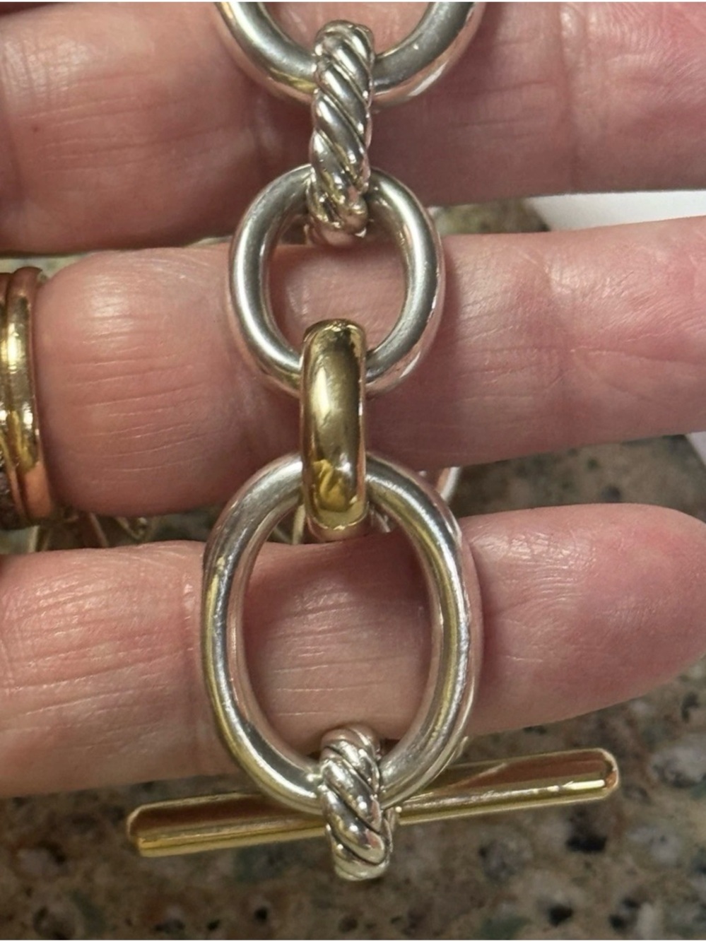 David Yurman Bold Mercer SS & 18kt gold - Picture 8 of 13